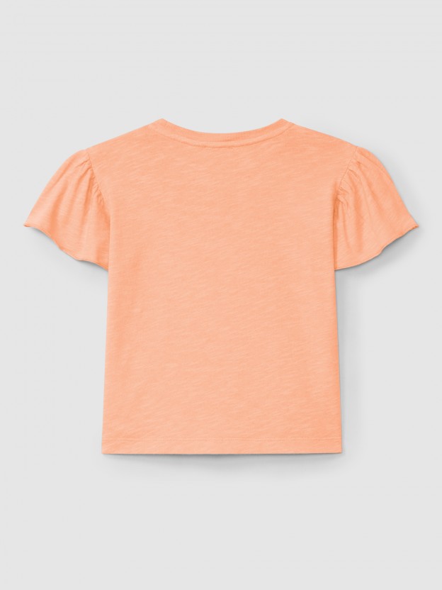 T-shirt manches � volant