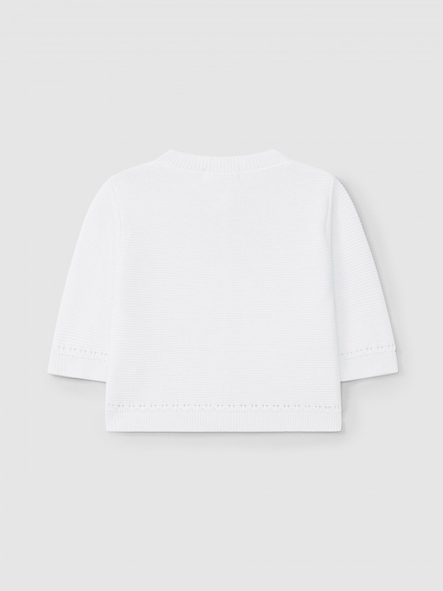 Gilet tricot� avec effet tricot