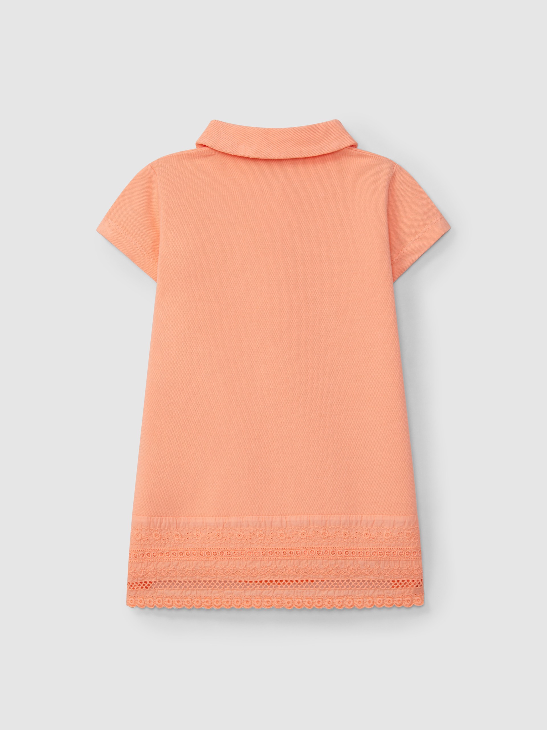 Vestido piqué e bordado inglês