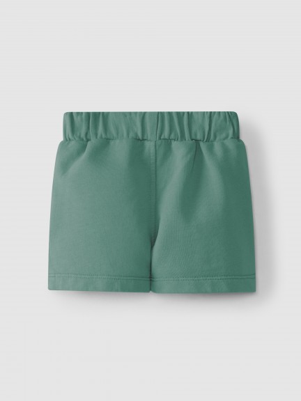 Short en peluche poches maille jacquard Short en peluche poches maille jacquard