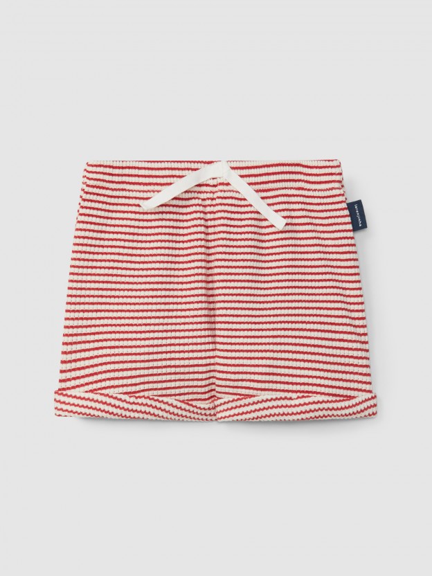 Pull-up shorts striped jersey Pull-up shorts striped jersey
