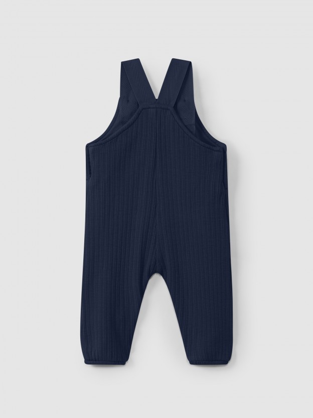 Dungarees in organic jacquard jersey Dungarees in organic jacquard jersey