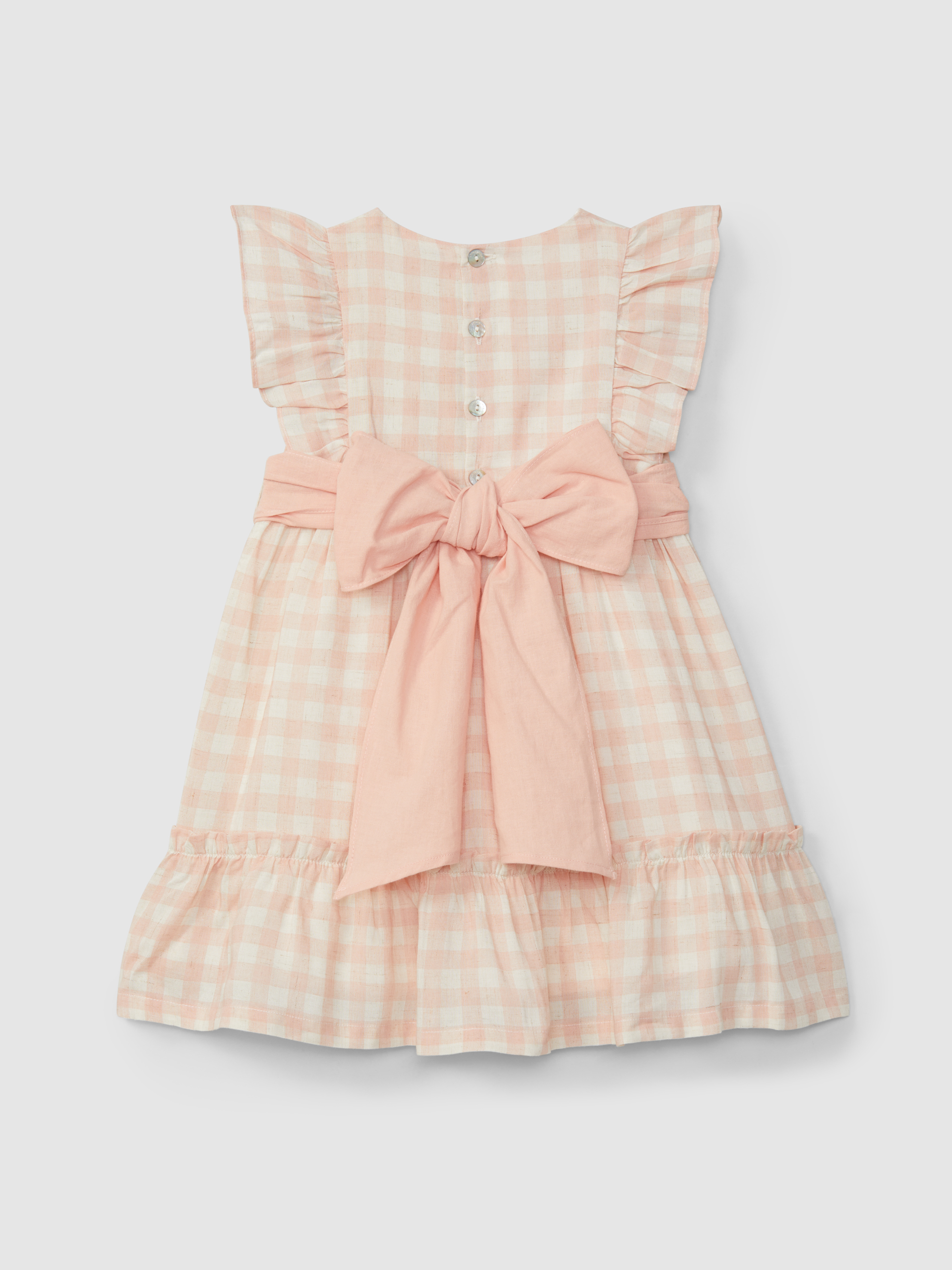 Vestido a cuadros con fajín