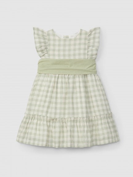 Plaid dress with sash Plaid dress with sash