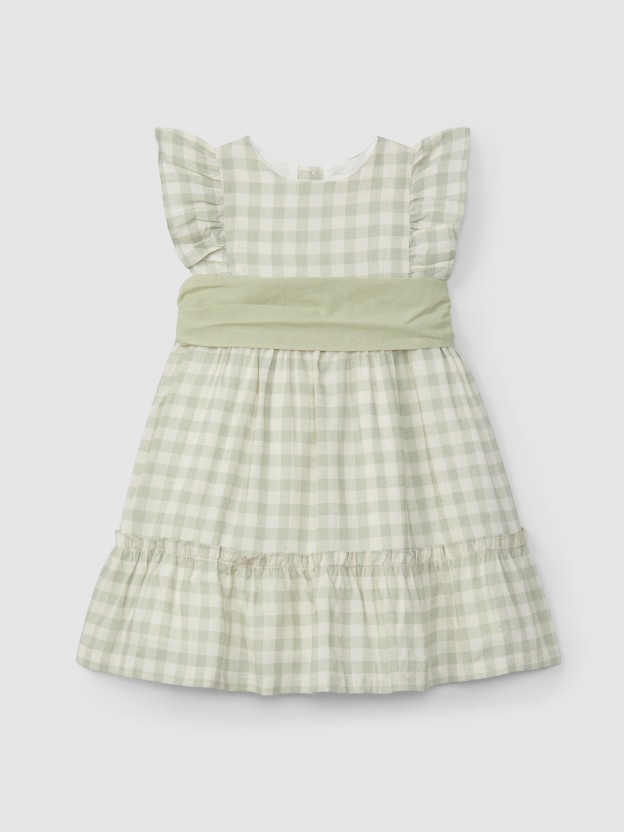 Plaid dress with sash Plaid dress with sash