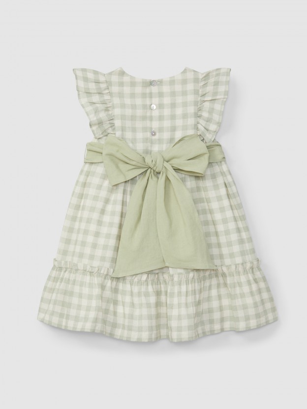Plaid dress with sash Plaid dress with sash