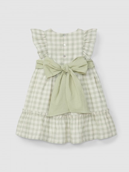 Plaid dress with sash Plaid dress with sash