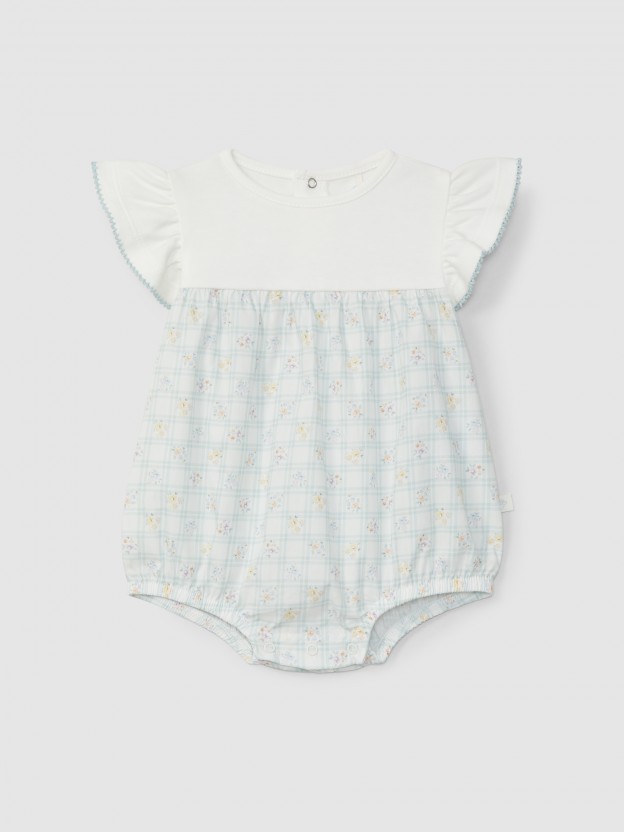 Shortie tattersall and floral Shortie tattersall and floral