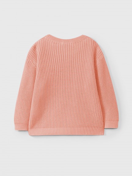 Jumper with knitted braid Jumper with knitted braid