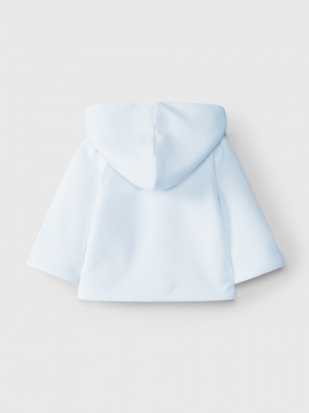 Plain hooded jacket