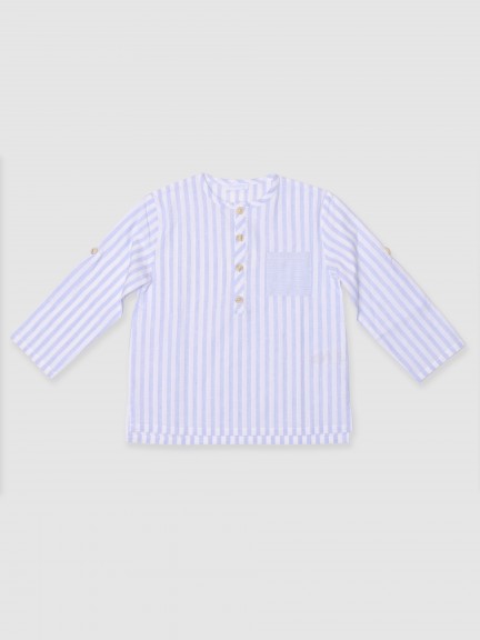 Chemise rayures avec poche Chemise rayures avec poche