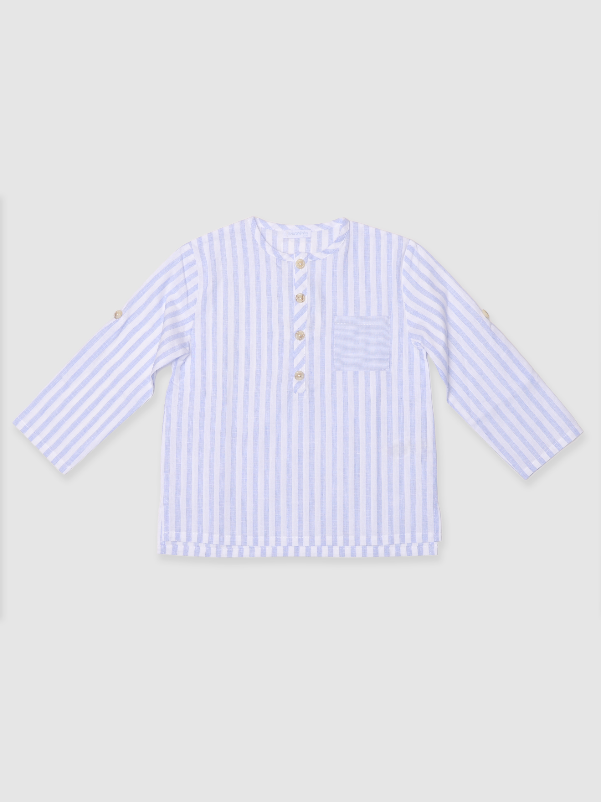 Camisa riscas com bolso