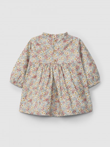 Vestido floral con smocks Vestido floral con smocks