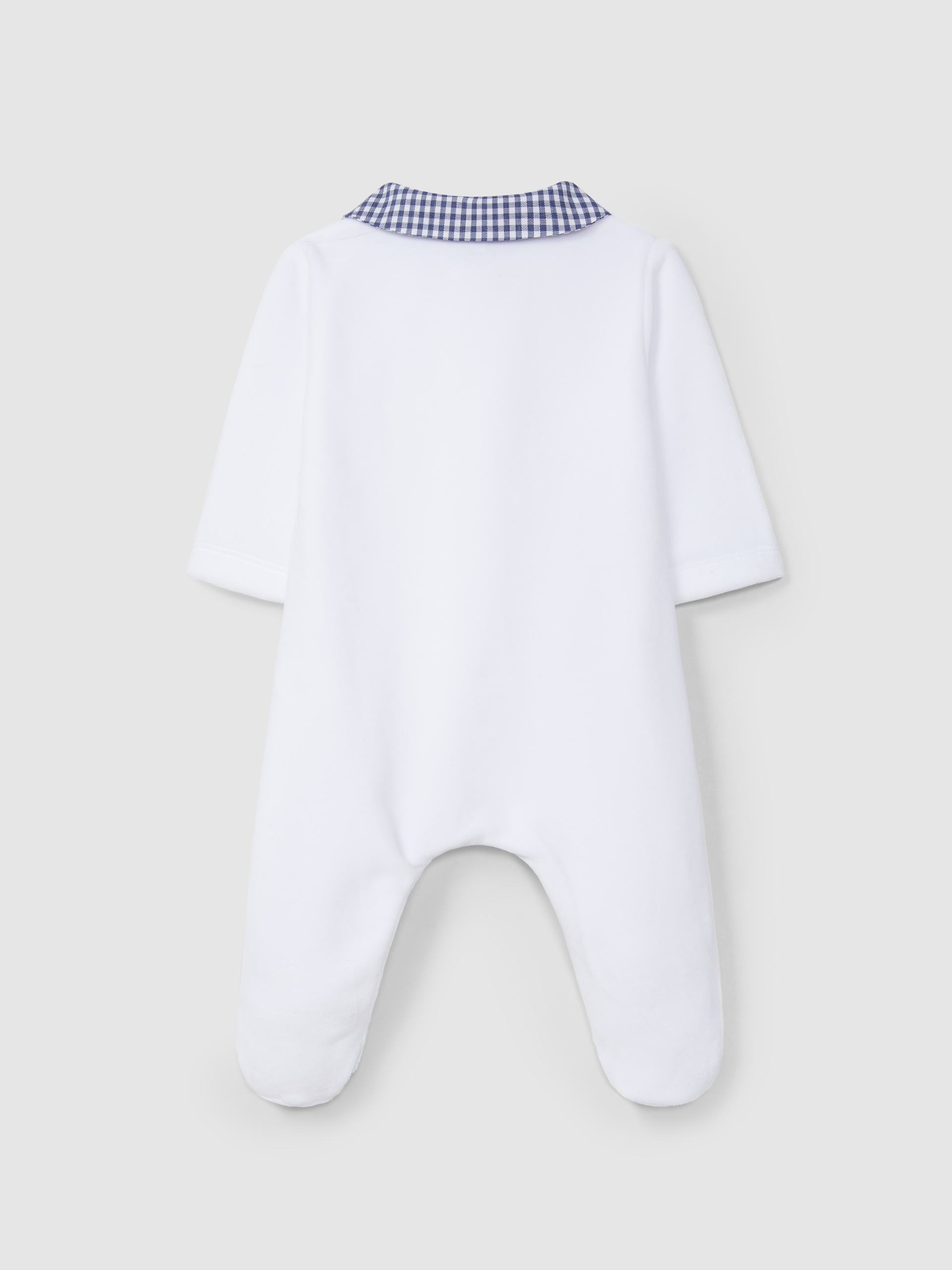 Babygrow veludo botões decorativos
