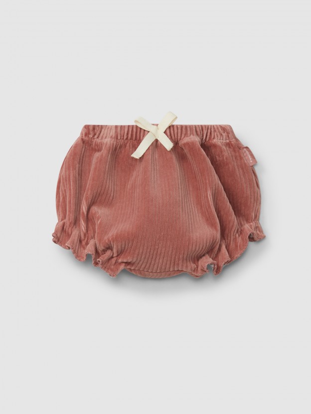 Calções pull-up com cordão decorativo Calções pull-up com cordão decorativo