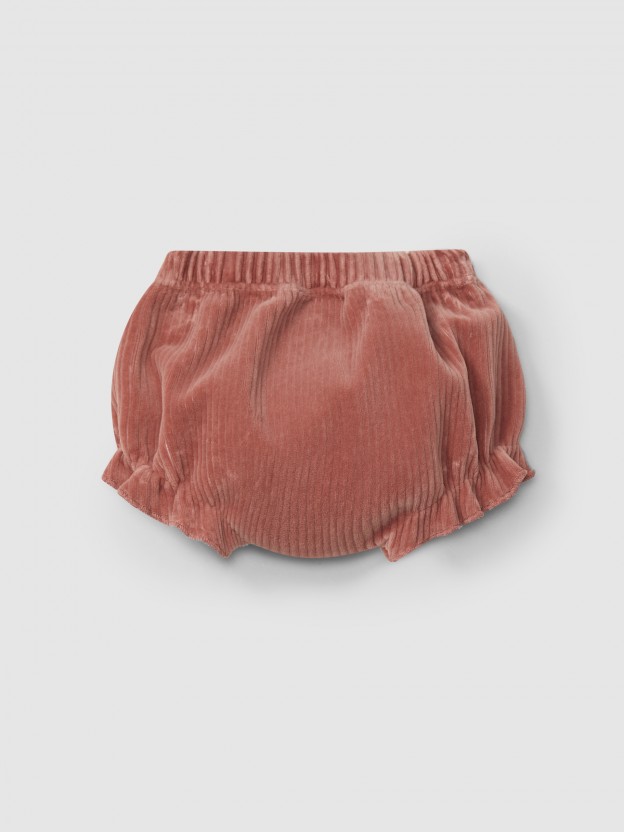 Calções pull-up com cordão decorativo Calções pull-up com cordão decorativo