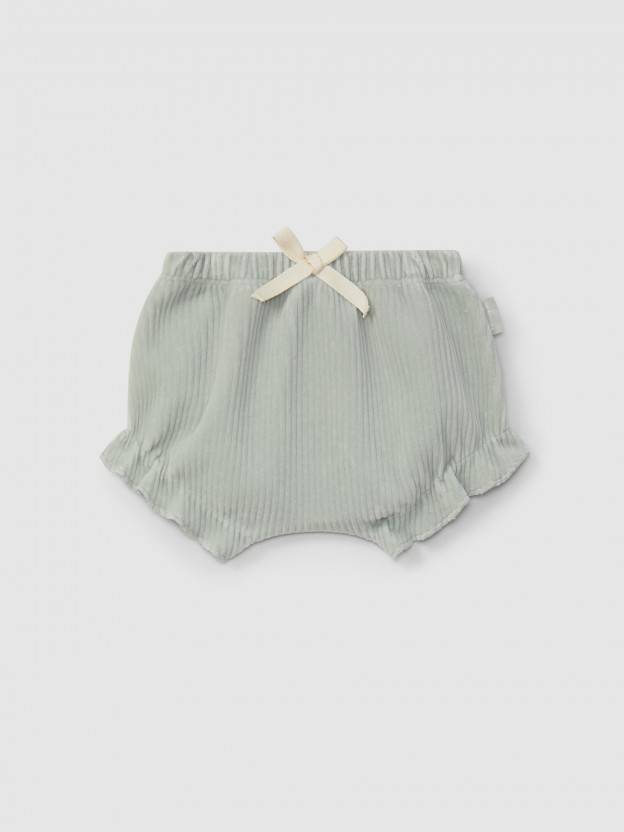 Calções pull-up com cordão decorativo Calções pull-up com cordão decorativo
