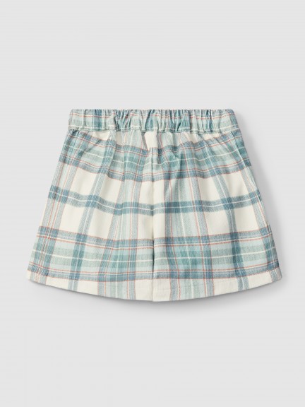 Pantalón corto de pana a cuadros Pantalón corto de pana a cuadros