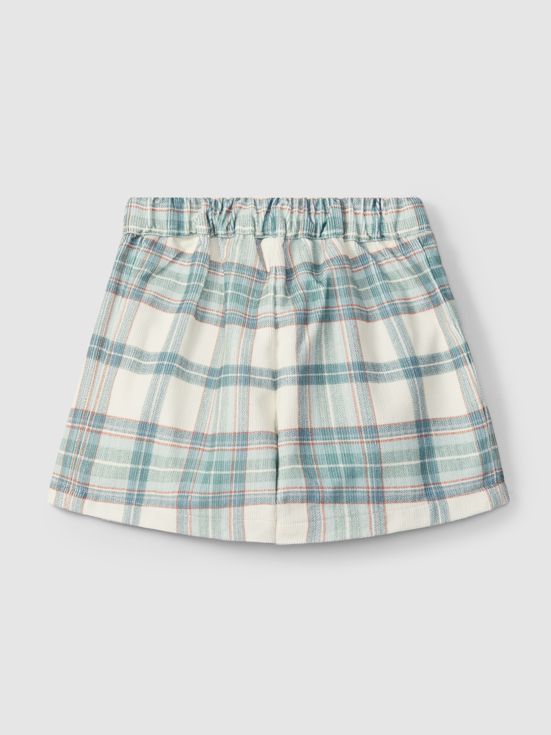 Pantalón corto de pana a cuadros