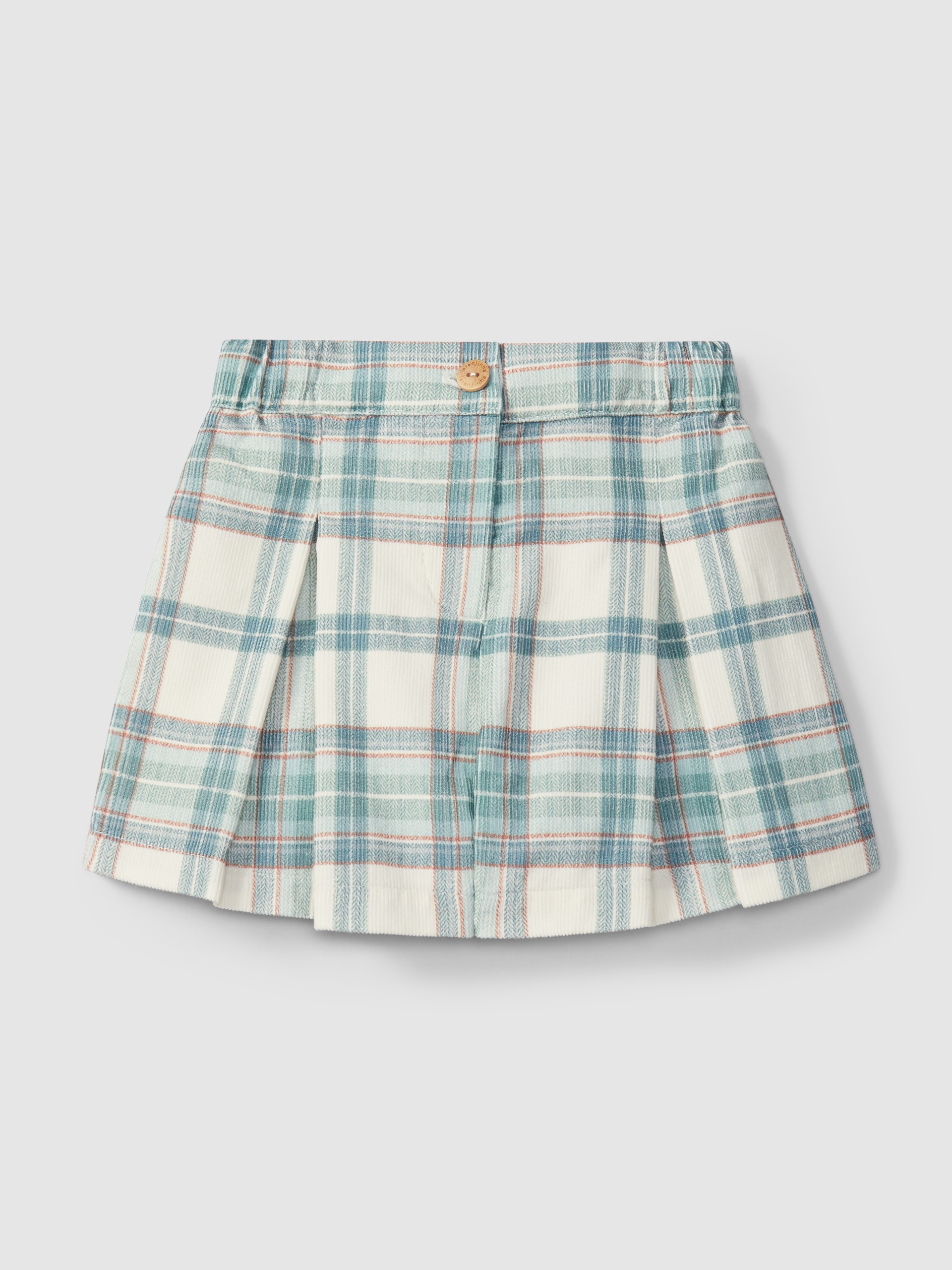 Pantalón corto de pana a cuadros