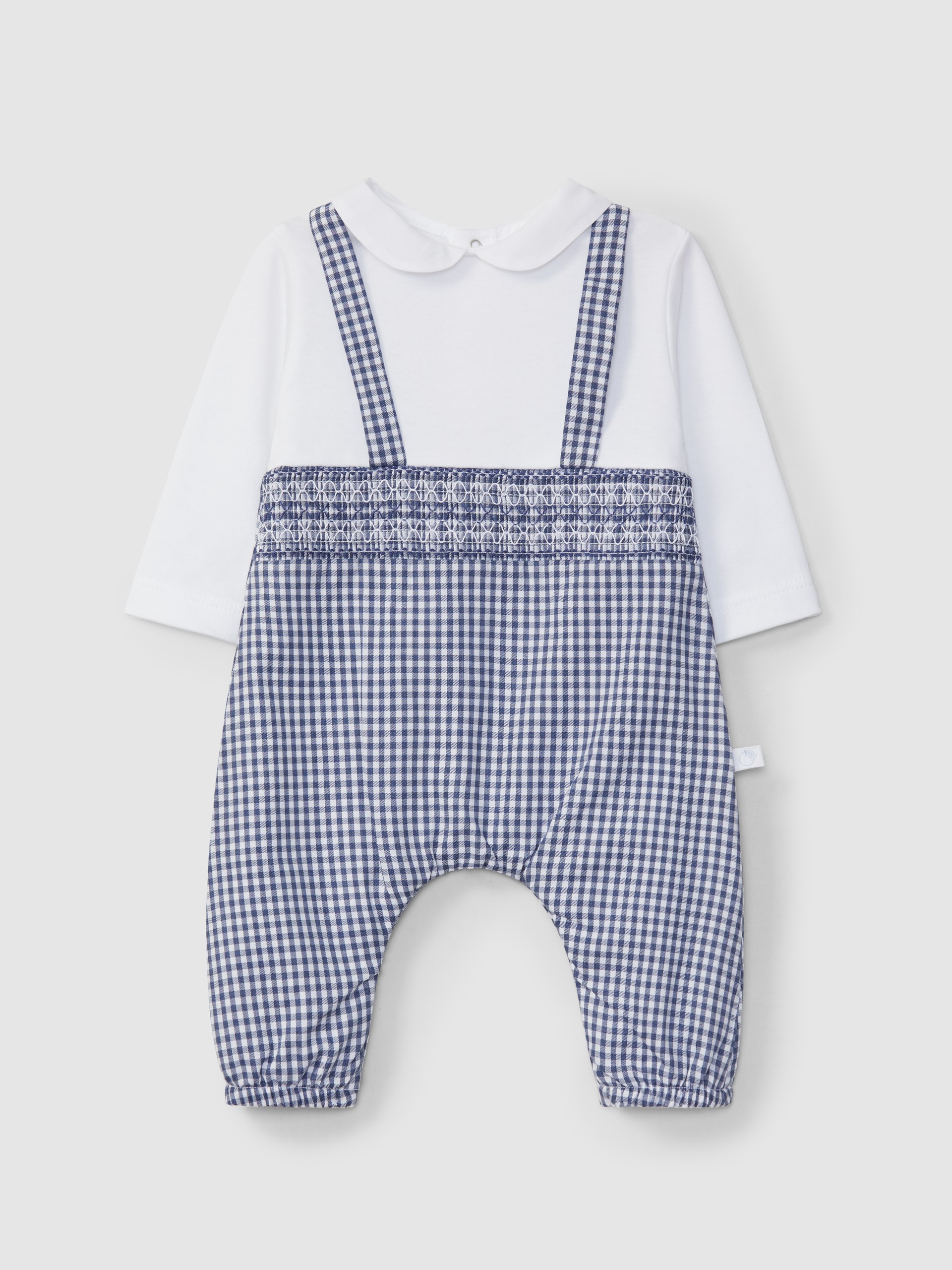 Trajecito dos en uno estampado con smocks