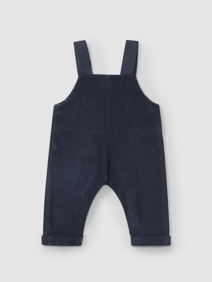 Micro-corduroy dungarees with pocket Micro-corduroy dungarees with pocket