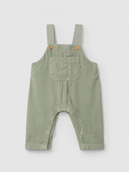 Micro-corduroy dungarees with pocket Micro-corduroy dungarees with pocket