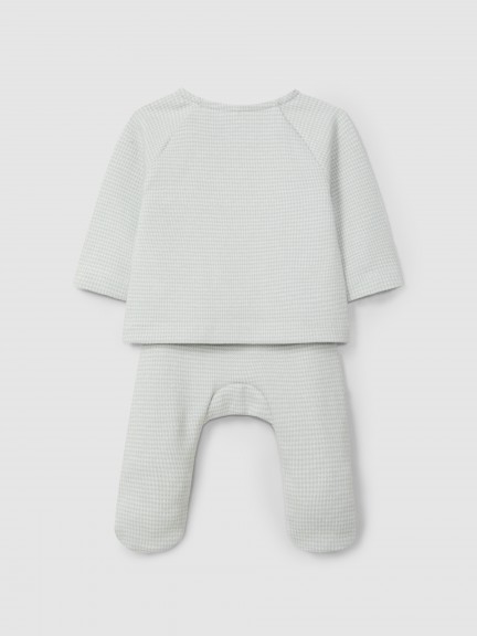 Two-piece set in pied-de-poule jacquard knit Two-piece set in pied-de-poule jacquard knit