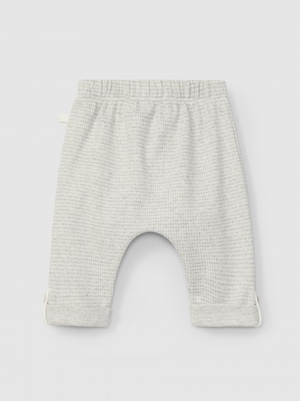 Pull-up pants in pied-de-poule jacquard knit Pull-up pants in pied-de-poule jacquard knit