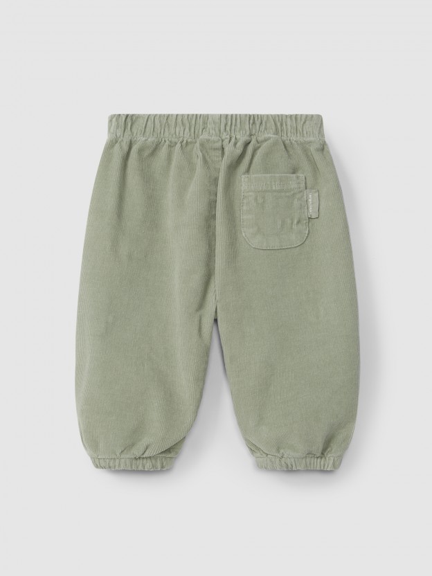 Pull-up micro-corduroy pants Pull-up micro-corduroy pants
