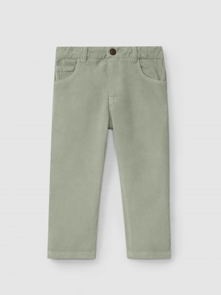 Micro-corduroy pants with four pockets Micro-corduroy pants with four pockets