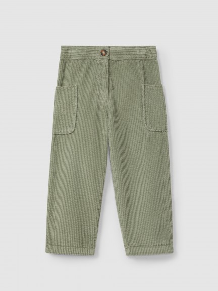 Pantalon en velours c�tel� avec poches lat�rales