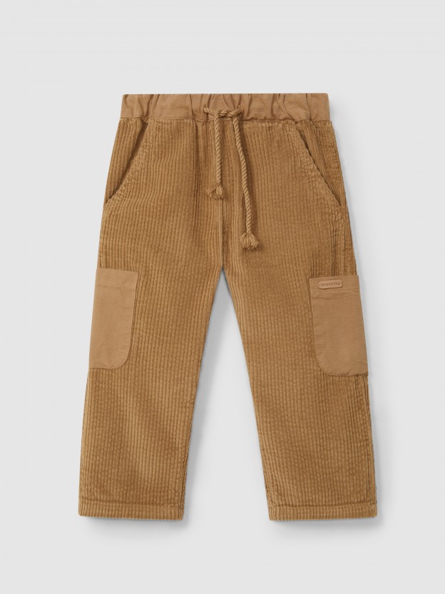 Pantalon en velours c�tel� � quatre poches