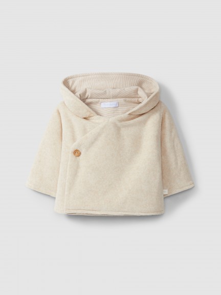 Hooded crossover jacket organic cotton Hooded crossover jacket organic cotton