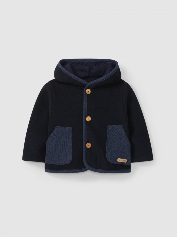 Veste polaire � capuche