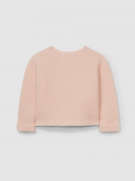 Knitted cardigan round neckline Knitted cardigan round neckline