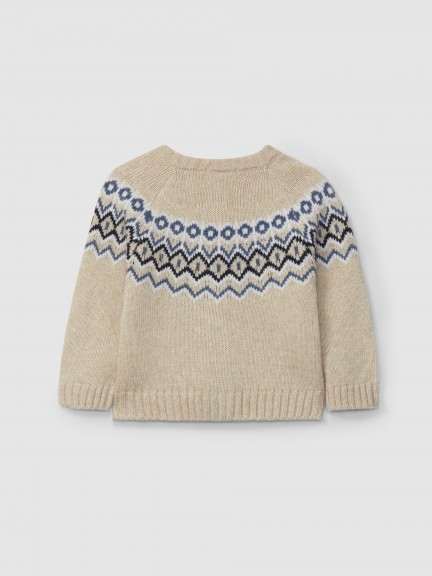 Jacquard knit cardigan Jacquard knit cardigan