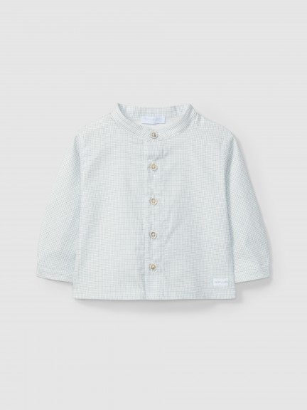 Chemise col mao carreaux vichy Chemise col mao carreaux vichy