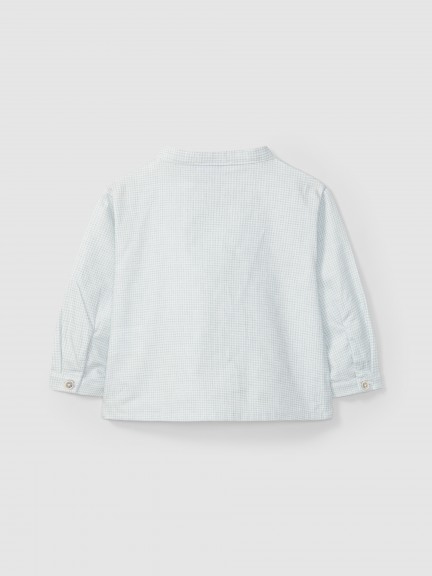 Chemise col mao carreaux vichy Chemise col mao carreaux vichy