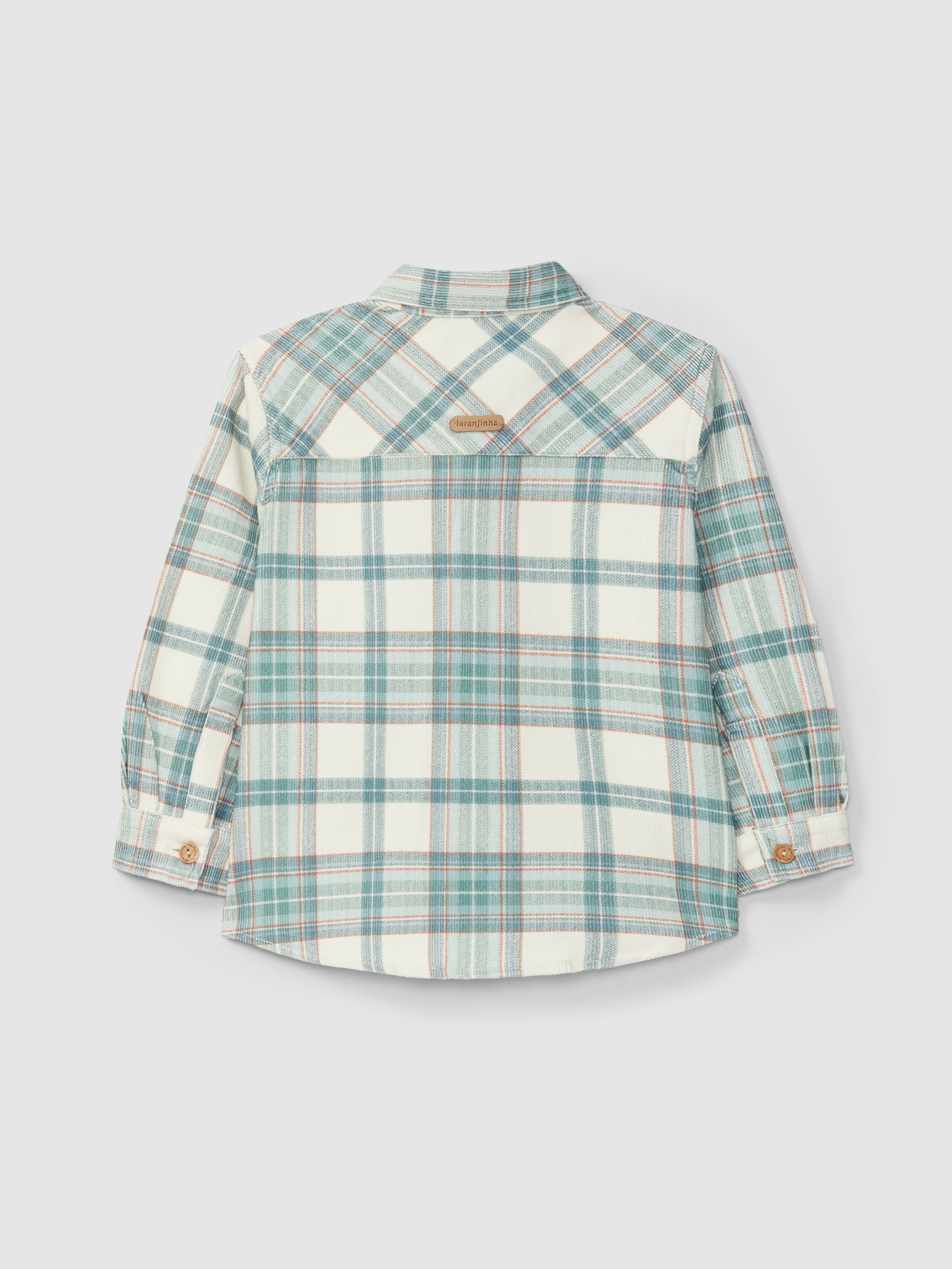 Chemise en velours côtelé à carreaux