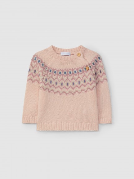 Pull tricot� jacquard