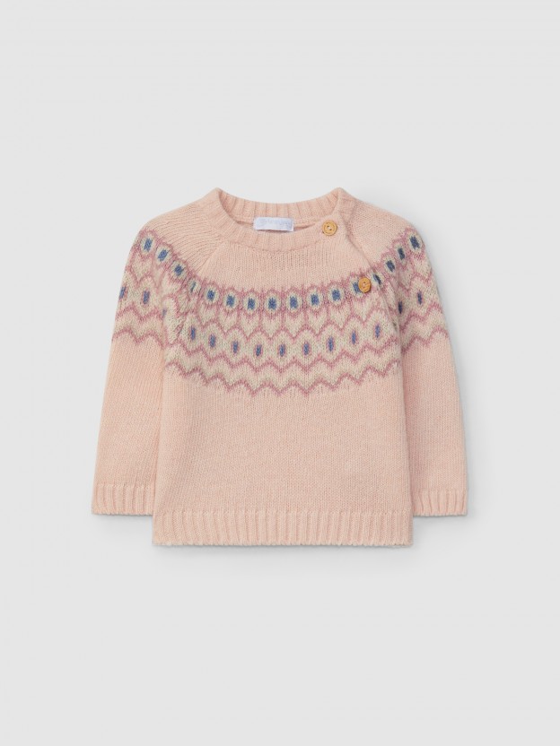 Camisola tricotada jacquard Camisola tricotada jacquard