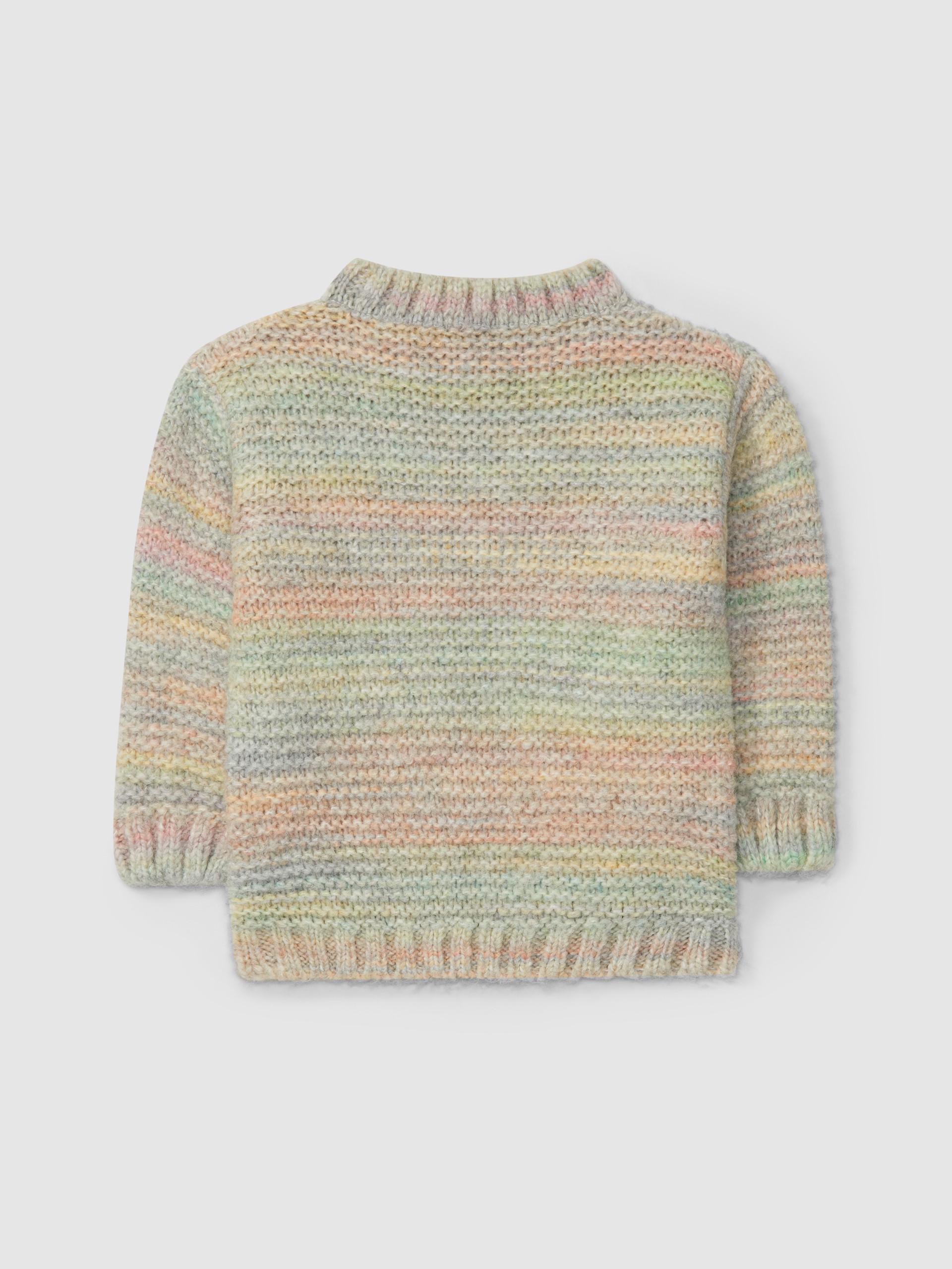 Knitted jumper round collar