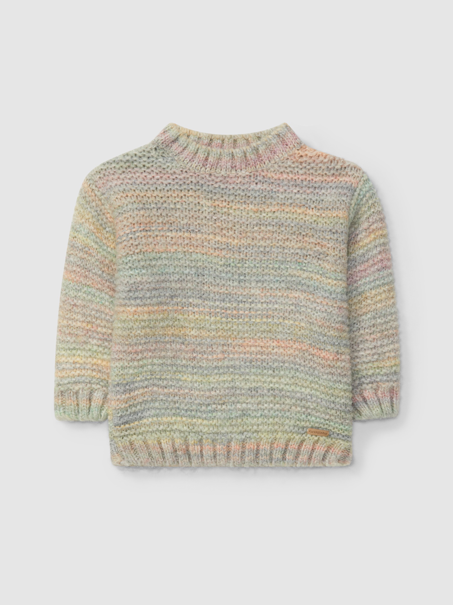 Knitted jumper round collar
