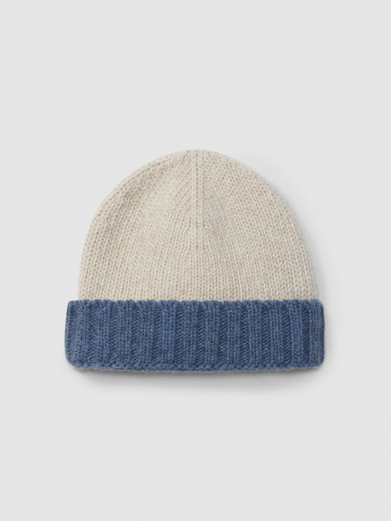 Bonnet tricot� bicolore
