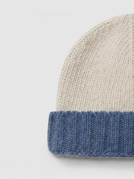 Bonnet tricoté bicolore Bonnet tricoté bicolore