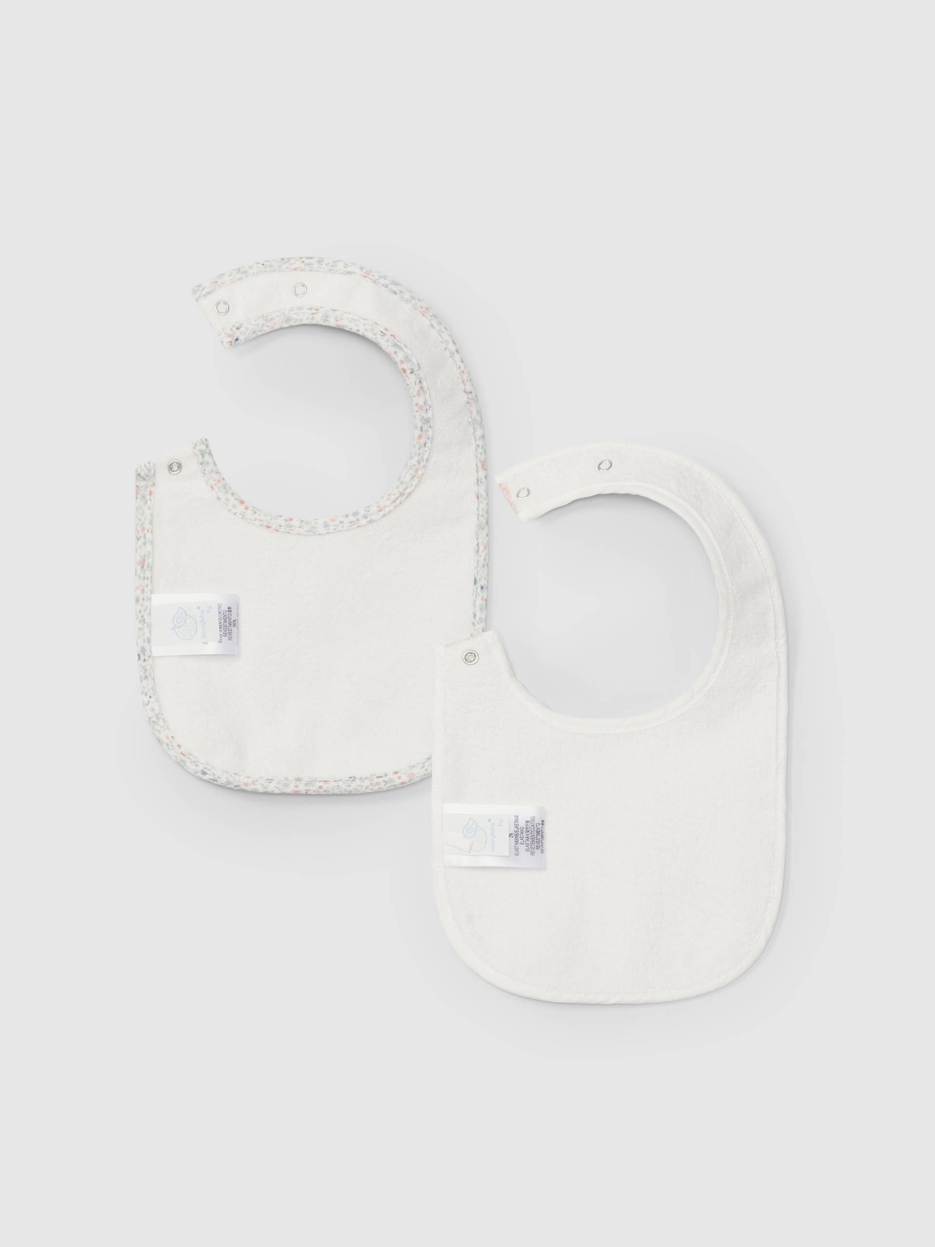 Pack of two bibs in pied-de-poule jacquard knit