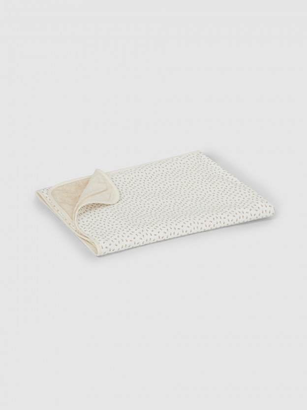 Gigoteuse velours cannel� et imprim� coton biologique