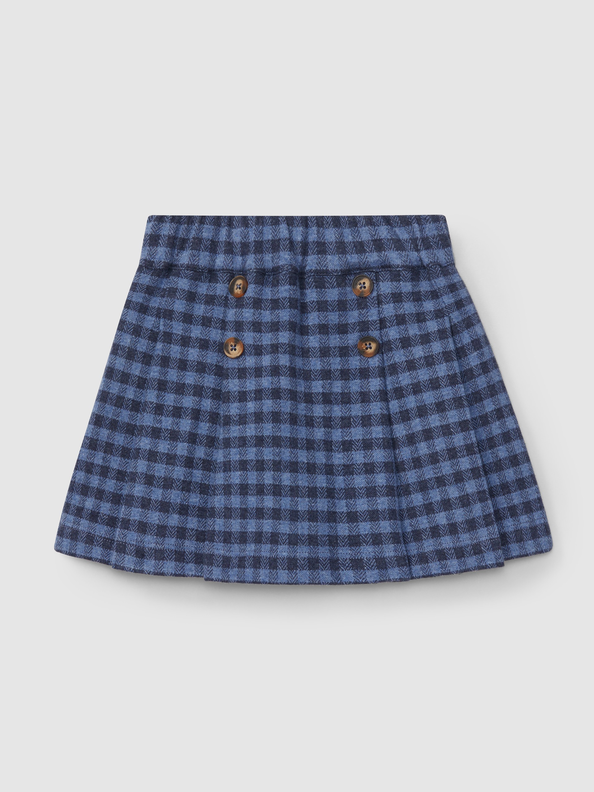 Falda-pantalón en punto jacquard cuadros