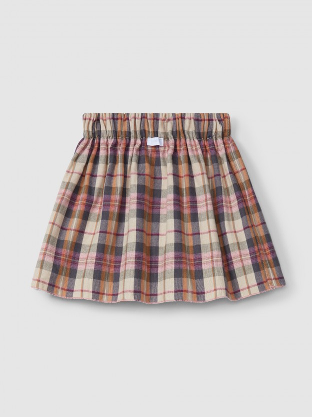 Reversible plaid and flower skirt Reversible plaid and flower skirt